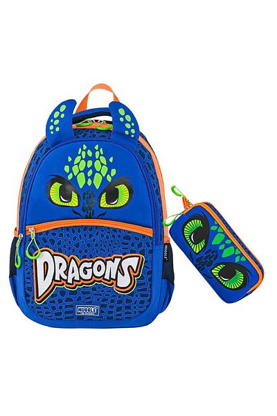 MUGGLE Set rucsac și pix pentru școală Dragons cu 3 compartimente