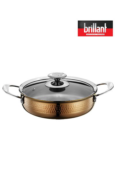 Brillant Anatolia 3 Ply Cookware - Basic Glass Lid Copper Color 24cm