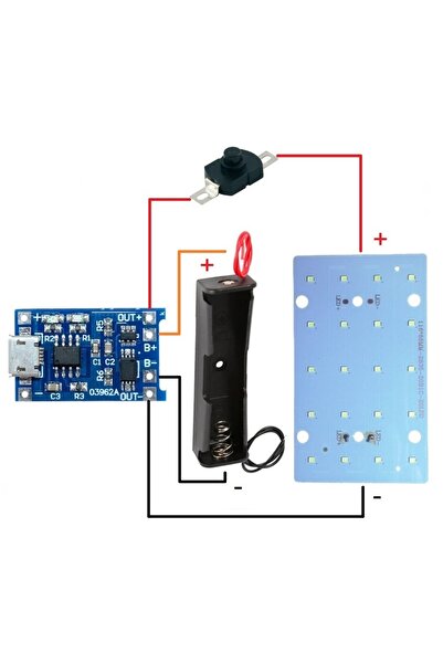 Devre Dünyası Şarjlı Led Panel Lamba Elektrik Deney Seti - Öğrenci Elektrik Devresi