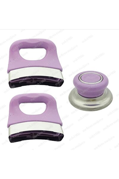 panayır Tüm Tencerelere Uyumlu Mor Lila Tencere Tava Ve Sahan Kulpu Kulp Tepe Seti