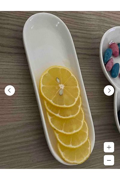 ultraform Porcelain Rectangular Presentation Plate 19x7cm 4-Piece Kitchen Appliance Appetizer Hotel Quality Hard Porcelain