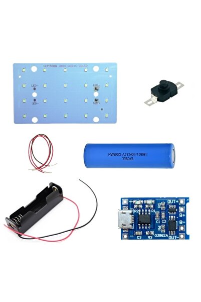 Devre Dünyası Şarjlı Led Panel Lamba Elektrik Deney Seti - Öğrenci Elektrik Devresi