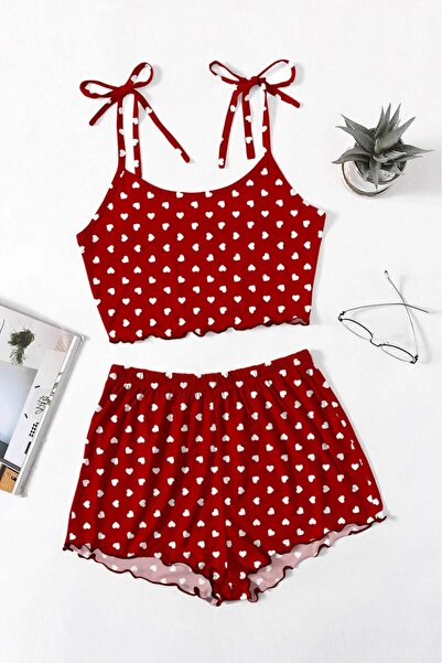 PEMBİŞ HOMEWEAR Angelina Love Fitilli Şort Takımı
