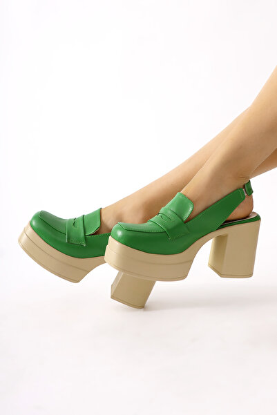 Limoya Neval Green Platform Heel Low-Cut Women's Casual Shoes Opportunity Product