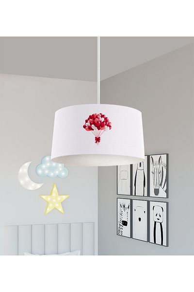 BAMBAŞKA MODA BABY AND KIDS ROOM Bow Heart Balloon Patterned Chandelier
