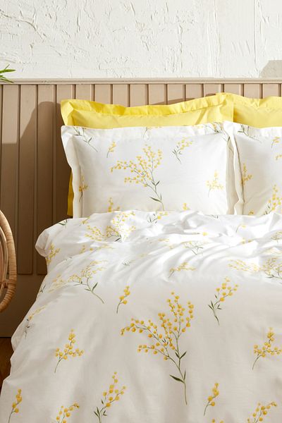 Karaca Home Σετ Παπλωματοθήκη Loretta Yellow Μονό 100% Βαμβακερό - PP