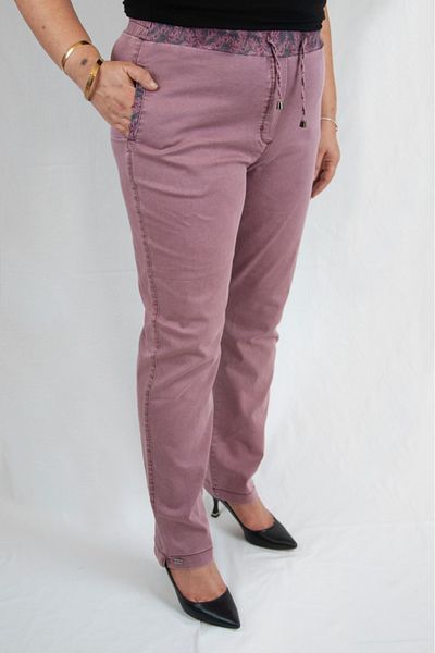 Mercanbutik Plus Size - Seasonal Trousers with Elastic Waist and Lycra