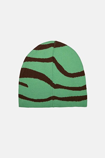 WWF Market Desenli Dokuma Bere - Kahvrengi/Yeşil