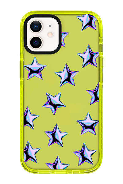 shoptocase Iphone 11 Uyumlu Yıldızlar Desenli Kenar Korumalı Impact Telefon K...