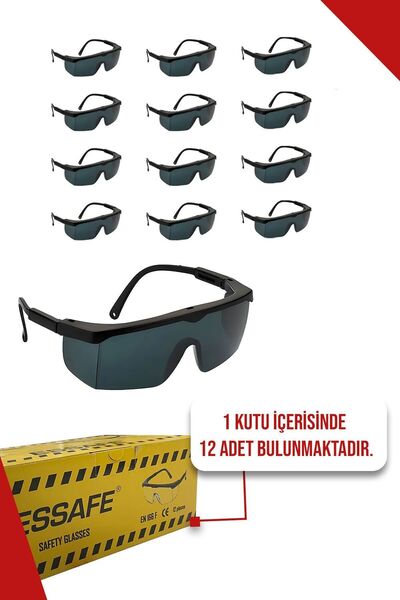 Essafe Work Safety Goggles Adjustable Eye Protective Glasses 12 Pcs (Ge 1100)