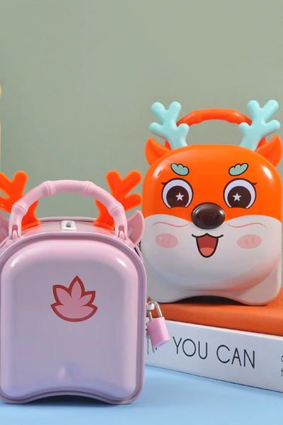 Efege Pușculiță drăguță cu lacăt pentru copii - Cutie de economii pentru cado...