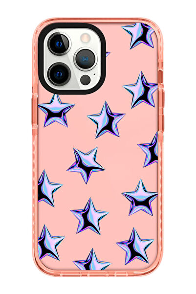 shoptocase Iphone 13 PRO MAX Uyumlu Yıldızlar Desenli Kenar Korumalı Impact T...