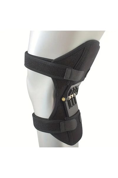 SYNOPE Atelă de protecție pentru stabilizator de genunchi pentru alpinism sportiv cu bandă de întărire cu arc pentru picioare slabe