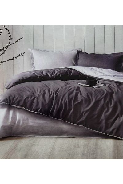 Özdilek Colormix Gray Double Cotton Duvet Cover Set