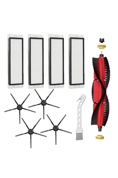 Mija طقم فلتر وفرشاة بديلة باللون الأسود لـ Roborock S5 Max - 10 قطع