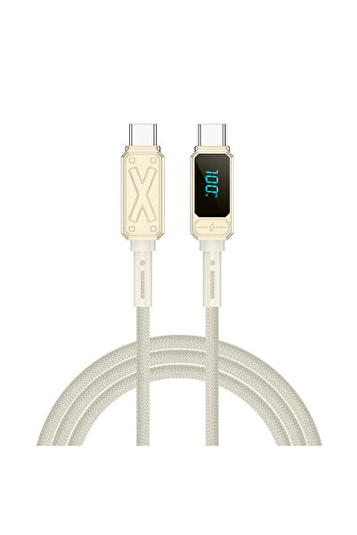WIWU Wi-c038 Titan Serisi Type-c To Type-c Pd 100w Led Dijital Göstergeli Şar...