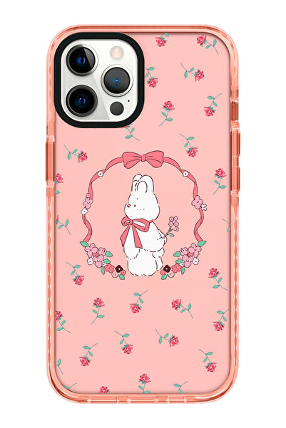 shoptocase Iphone 12/12 PRO Uyumlu Kurdele Bear Desenli Kenar Korumalı Impact...