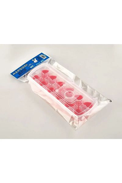 Snn Plastik Rapsodi Silicone Freezer with Heart 12 Chamber Pink Smart Lid