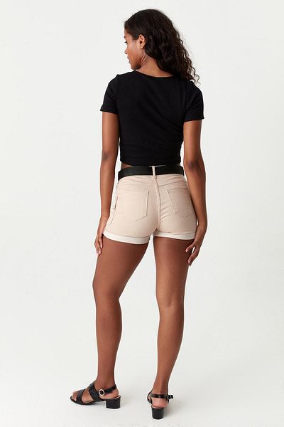 Select Moda Women's Mink Belted Cargo Shorts