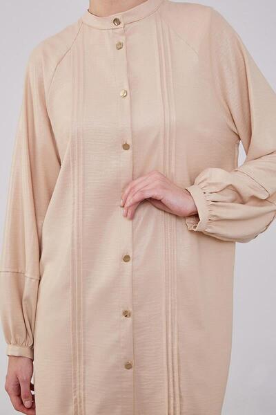 Levidor Beige Airobin Fabric - Crew Neck Double Set