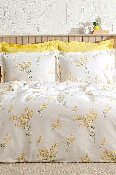 Karaca Home Σετ Παπλωματοθήκη Loretta Yellow Μονό 100% Βαμβακερό - PP