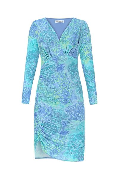 Stilsi Rochie de damă cu mânecă lungă, cu decolteu în V, cu modele