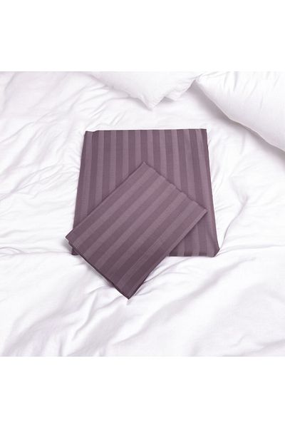 LUFA HOME Striped Cotton Satin Bed Sheet Set