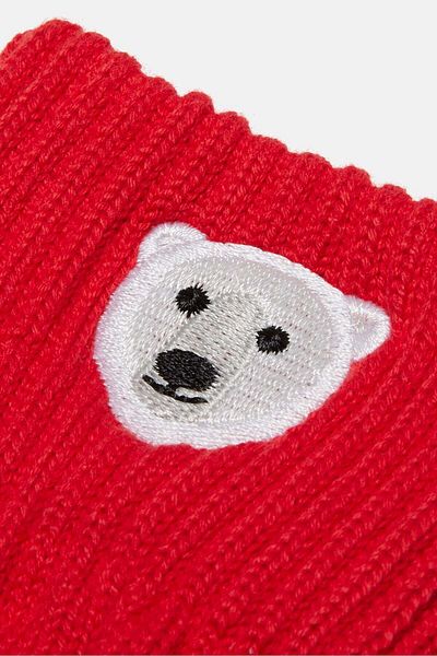 WWF Market Polar Bear Gloves - Red