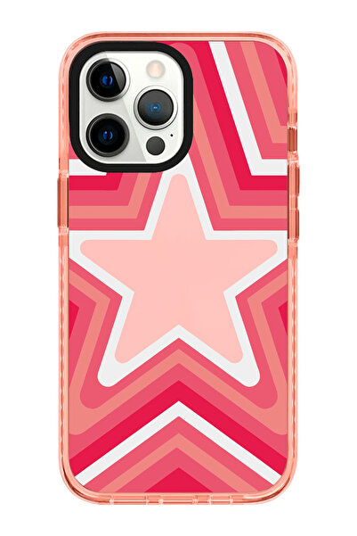 shoptocase Iphone 13 PRO Uyumlu Stars Desenli Kenar Korumalı Impact Telefon K...
