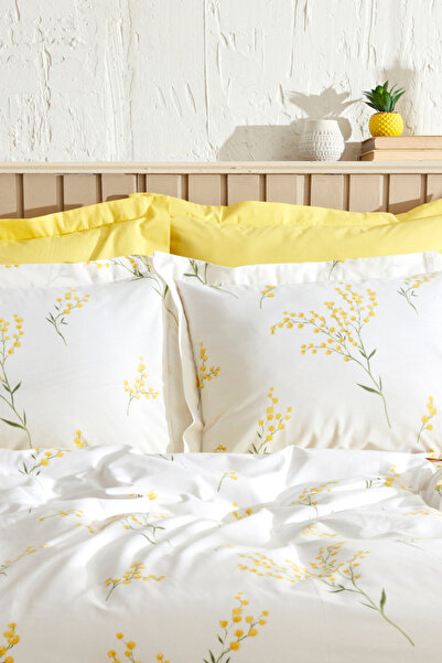 Karaca Home Loretta %100 Pamuk Tek Kişilik Nevresim Takımı Sarı (PP)