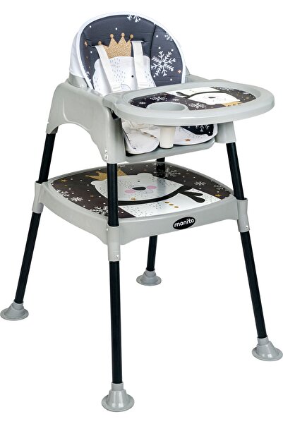 POLLY BABY Lüks Pratik Mama Sandalyesi Çalışma Masalı Pedli Bebek Mama Sandalyesi