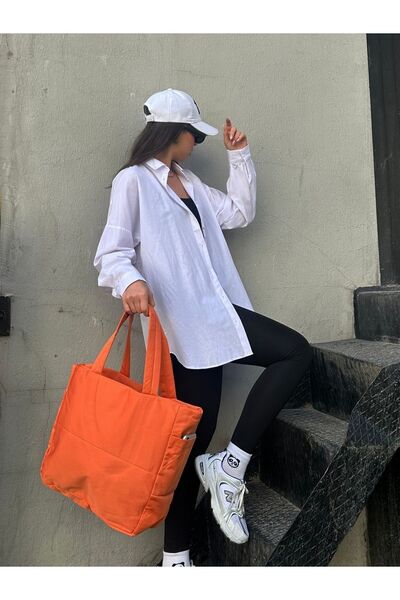 KIRASE Geniş Hacimli Fermuarlı Büyük Boy Spor Okul Günlük Kol Çantası