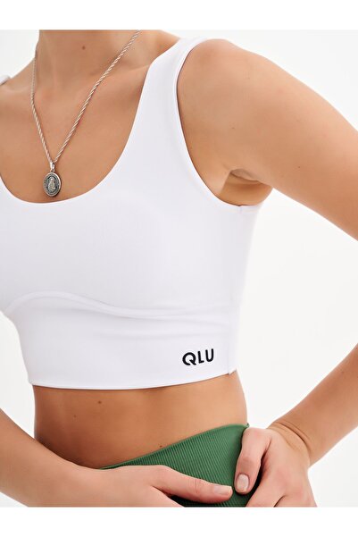 qlu Infinity Collection Women's White Stitched Bra/sports Bra