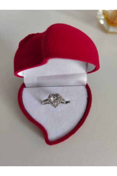 JUPİTER HOME Pandora Approach Ring with Heart Rose for Birth, Mother and Valentine's Day