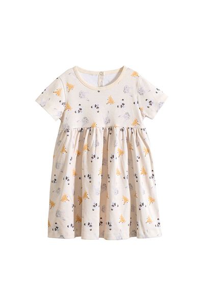 molica baby Short Sleeve Organic Cotton Children's Dress