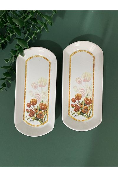 VENÜS HOME DECORATION خمر توليب - 2 طبق إفطار بيضاوي