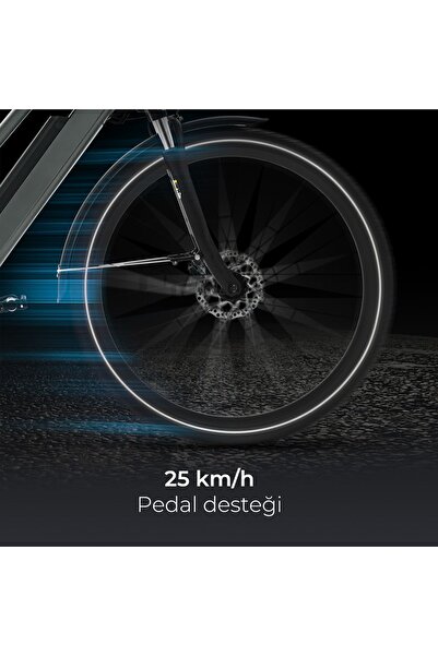 AsVIVA Elektrikli Bisiklet B15/ Pedelec Gri/ Extra Güclü 36v 14.0ah Aspilsan Batarya/ 28"