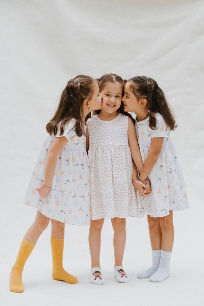 molica baby Short Sleeve Organic Cotton Children's Dress