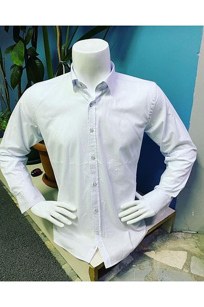 CLASSO Cotton Lycra Plain Shirt