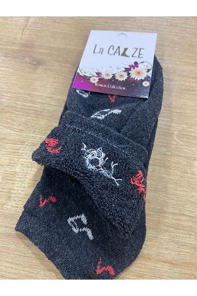 Edacan Patterned Women's Winter Towel Booties - 12 PIECES