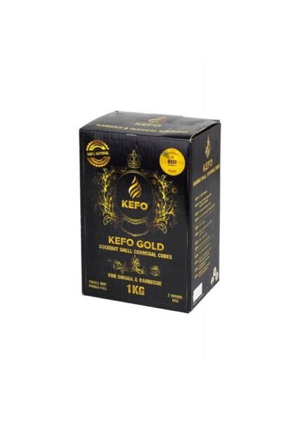 KEFO GOLD Hindistan Cevizi Nargile & Barbekü Kömürü – 1 Kg 72 Küp Uzun Yanma ...