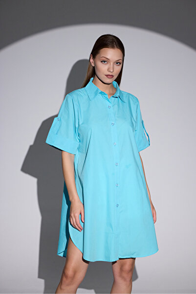 HANIQA Довга oversize сорочка з короткими рукавами Basic