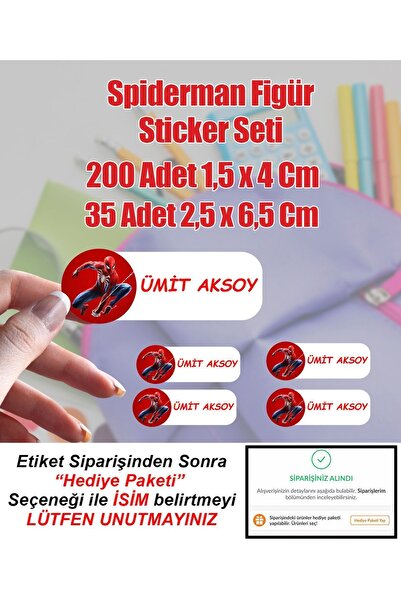 Aysprint Okul Etiketi Kırtasiye Defter Kalem Kalem Kutu Kişiye Özel Isim Yazılı