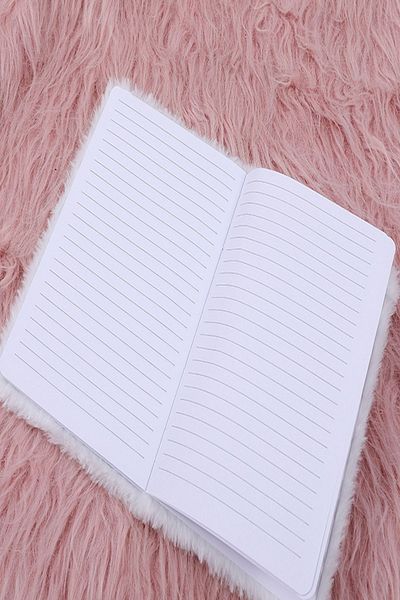 Bold Grup White-Purple-Pink Cute Rabbit Plush Notebook
