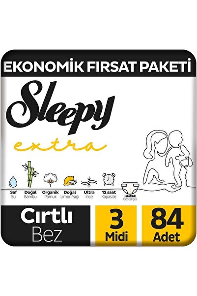 Sleepy Extra Günlük Aktivite Ekonomik Fırsat Paketi Bebek Bezi 3 Numara Midi ...