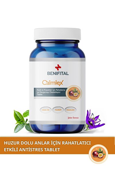 Benifital Calmlex Antistres Tablet Kediler Ve Köpekler Için Sakinleştirici Ve Rahatlatıcı Antistres Tablet