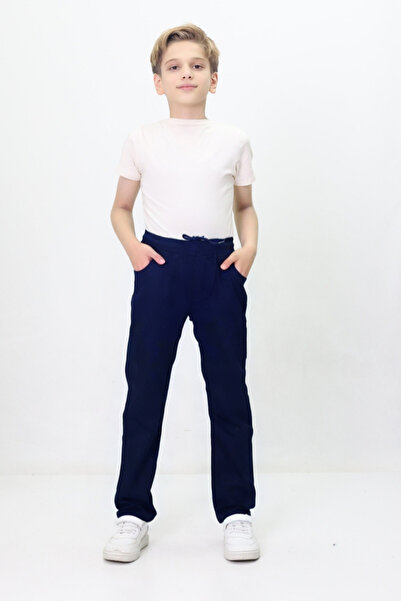 BayBayan Mornarsko plave školske pantalone za decu - ravni Serge, Bez štampe ...