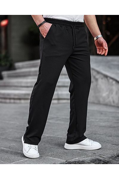 Tex Republic Black Baggy Corded Men's Ottoman Trousers