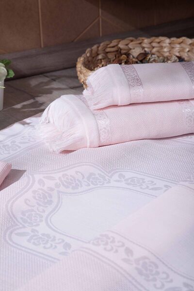 sarra Набір з 4-х наволочок з бахромою - лосось