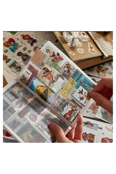 Vox Art Sticker Defteri - Vintage/Retro Etiket 200 adet